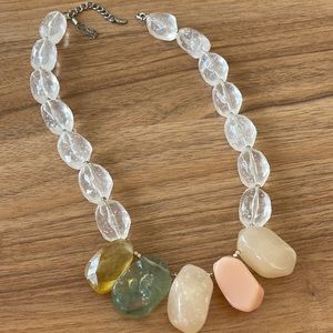 Big stones costume necklace